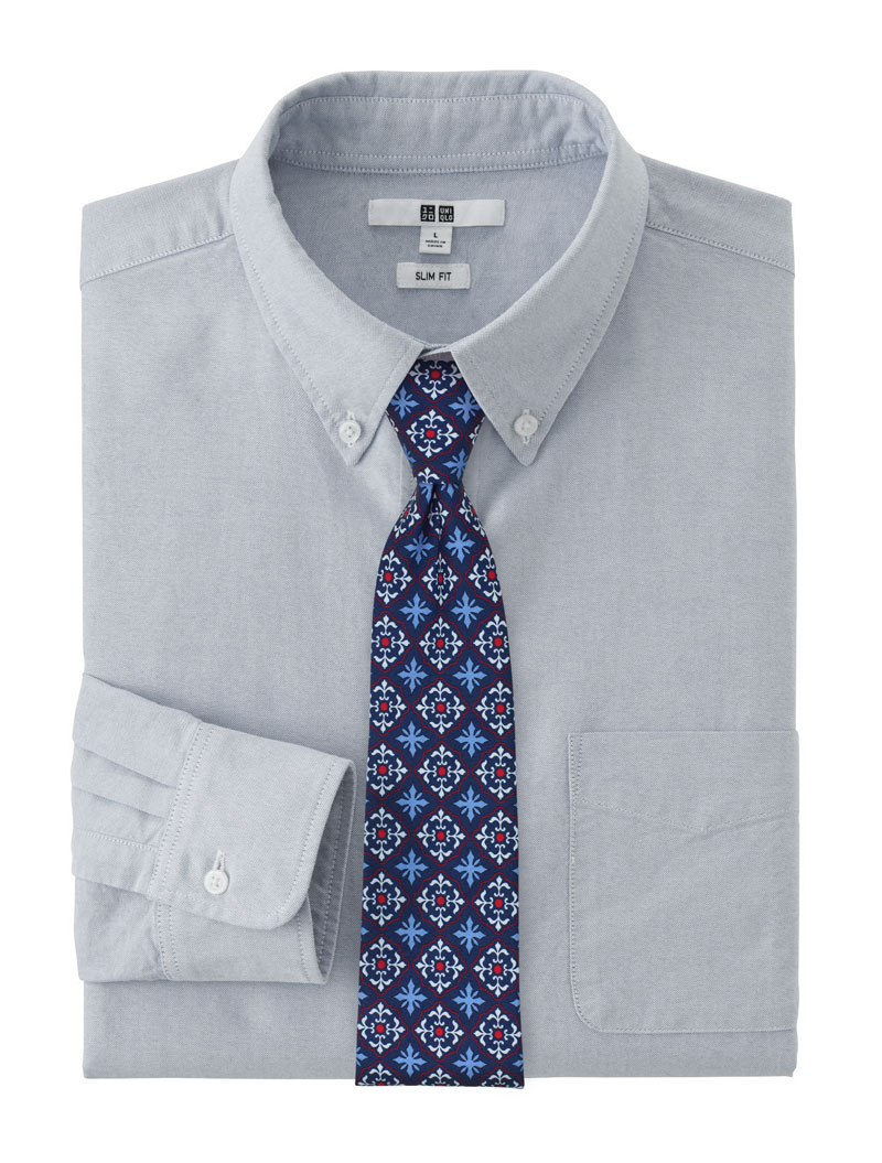 Blue and Red Mexican Tile Design Tie