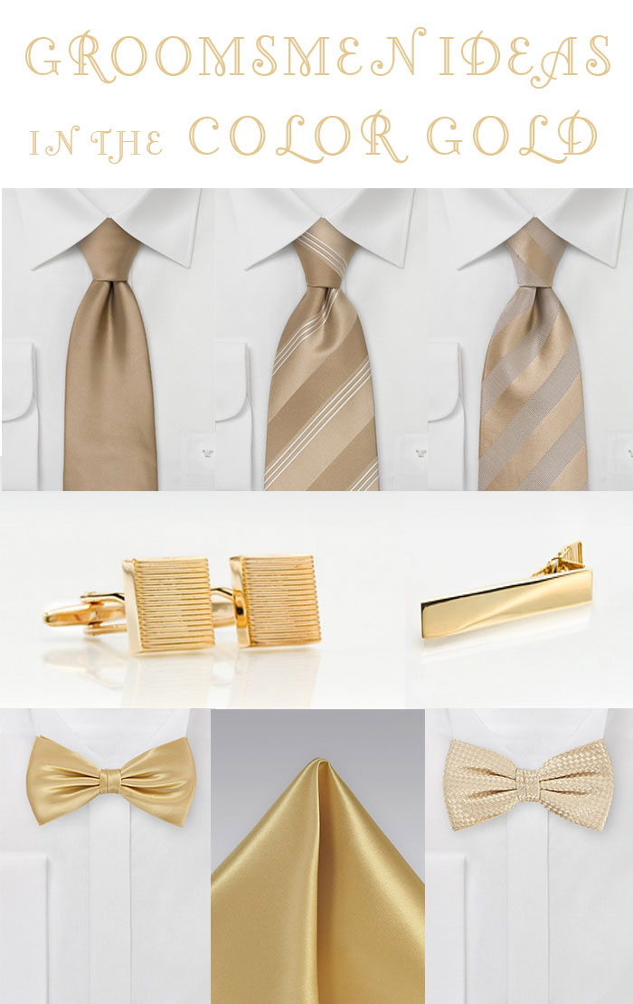 Gold Groomsmen Accessories