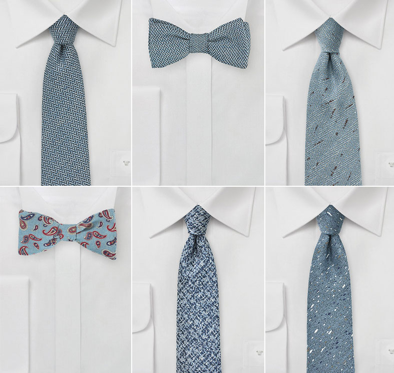 Slate Blue Wedding Ties and Bow Ties