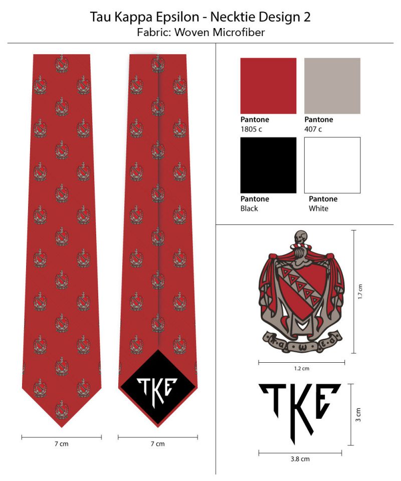 Tau Kappa Epsilon TKE Skinny Tie