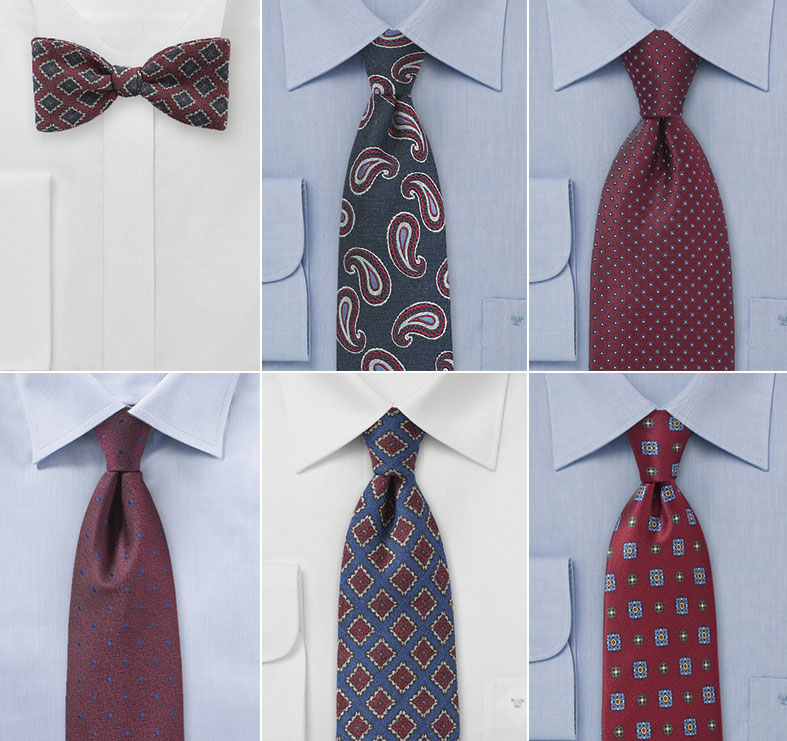 Autumn Wedding Ties and Bow Ties