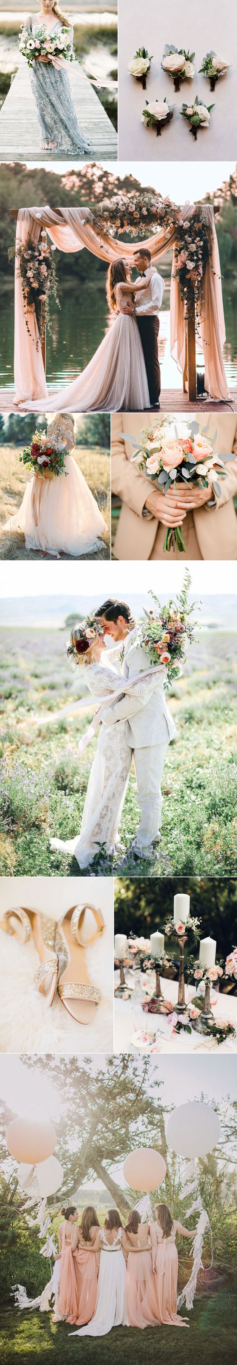 Peach Wedding With Sage Accents
