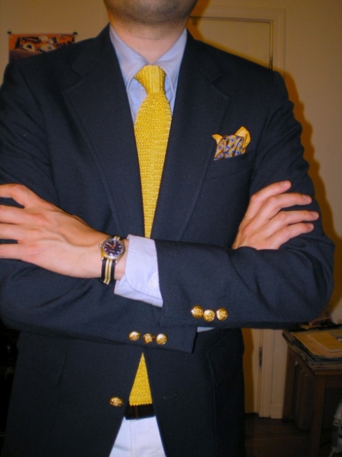 new-england-style-knitted-yellow-necktie