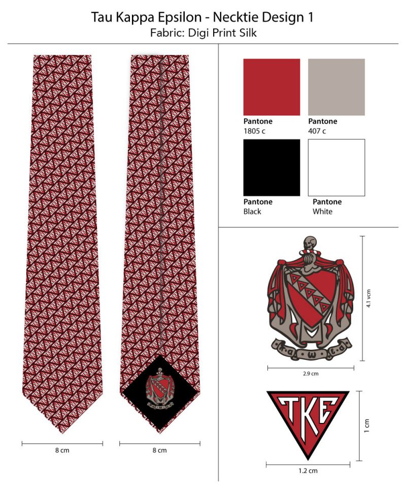 Tau Kappa Epsilon Necktie Tie TKE
