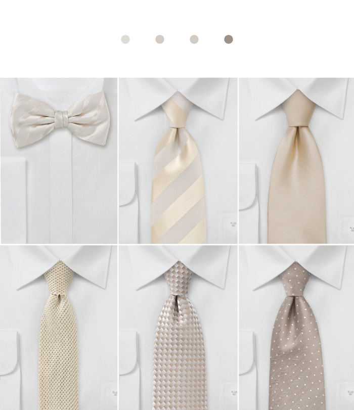 Wedding Ties in Neutrals