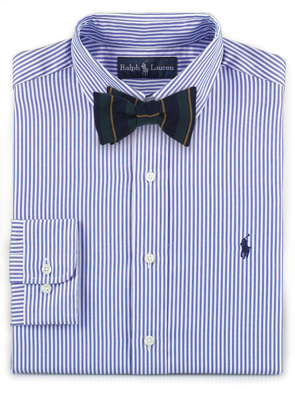 Wool Striped Bow Tie