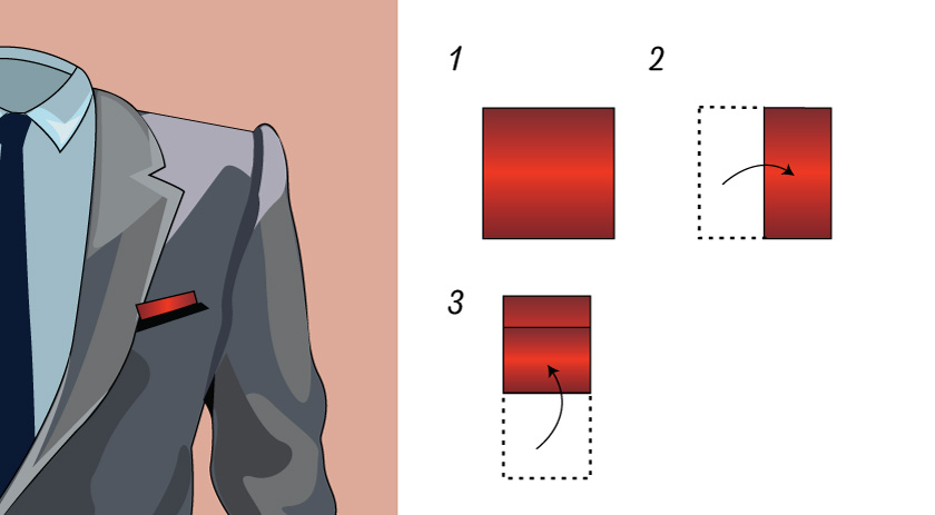 Flat Pocket Square Fold