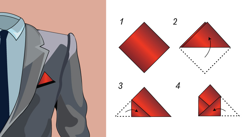 One Point Pocket Square