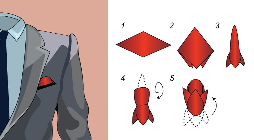 Rolled Puff Pocket Square