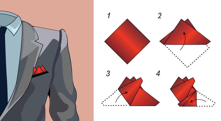 Three Point Pocket Square