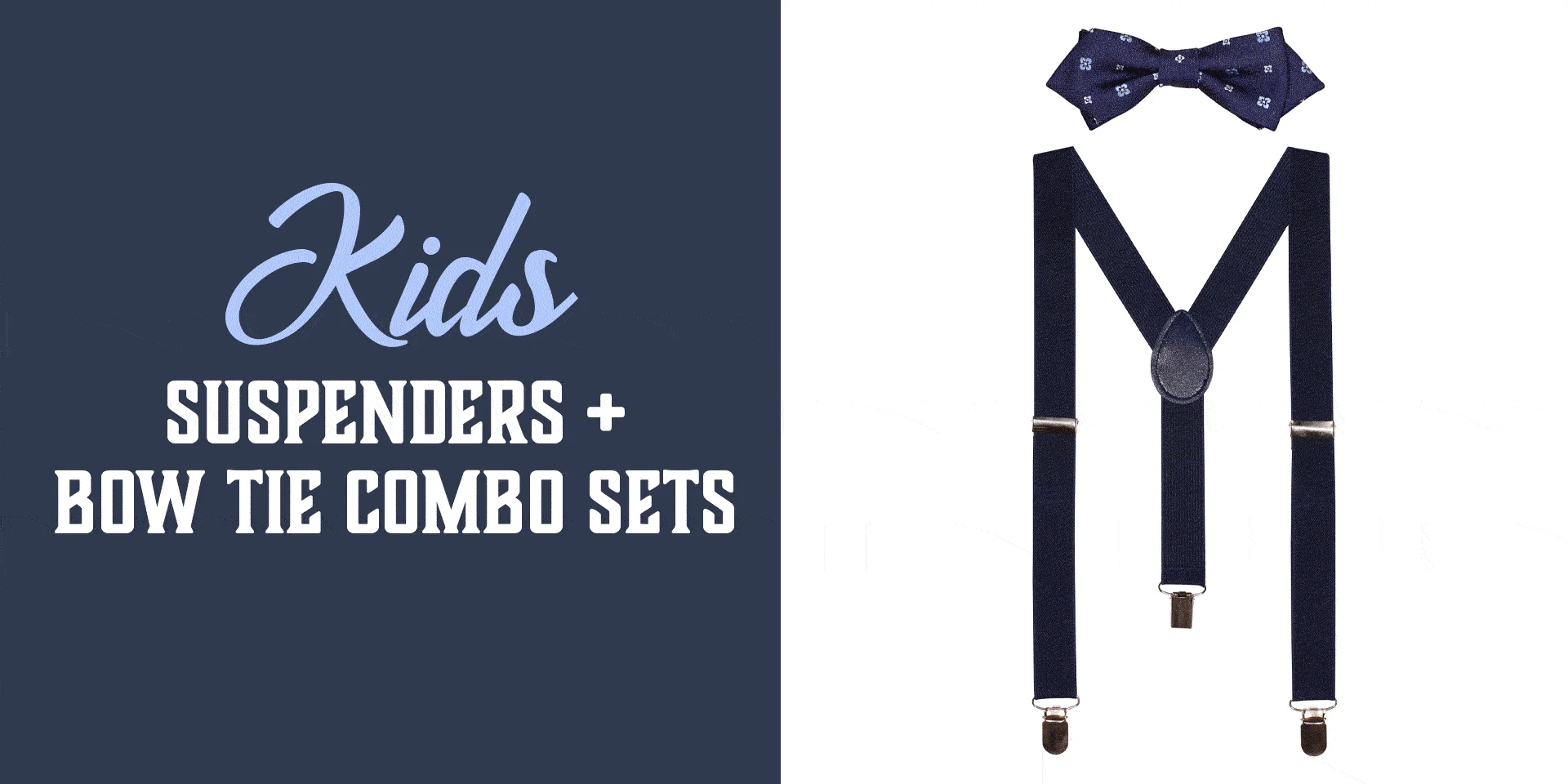 Kids Suspenders + Bow Ties Combo Sets